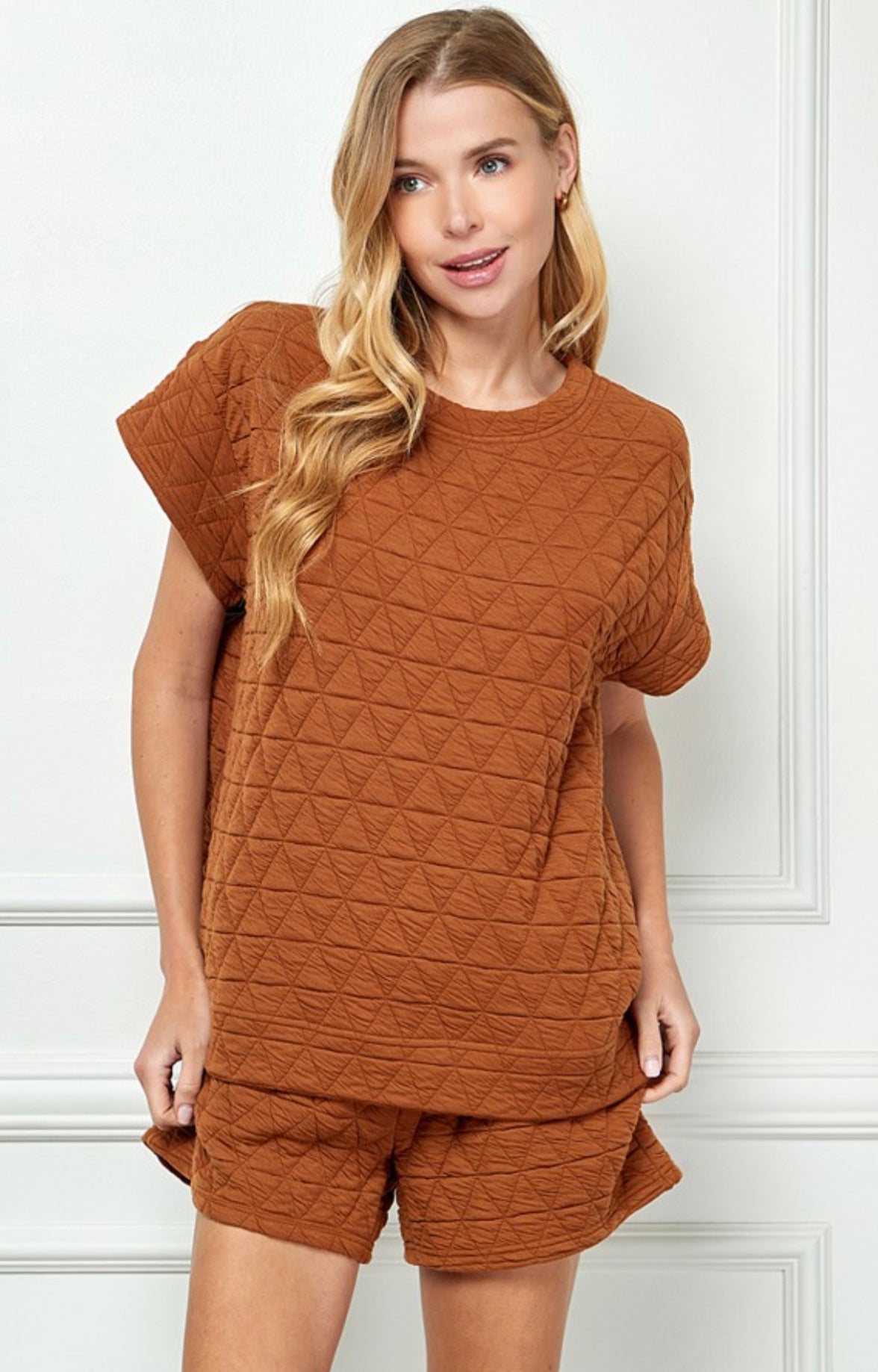 Forever In Love Quilted Set/ Rust