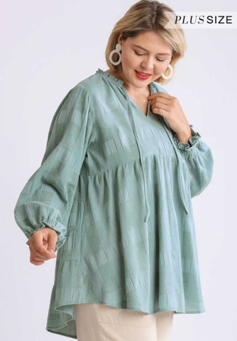 The Elsie Babydoll Tiered Top (Plus Size)