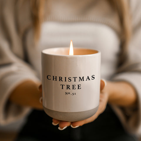 Christmas Tree Stoneware Soy Candle
