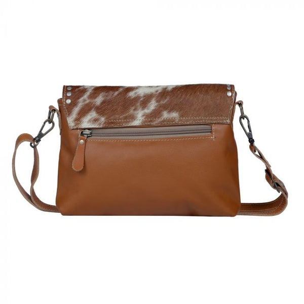 Blossom Etched Leather & Hairon Bag