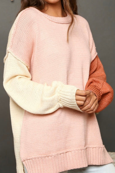 Sweetheart Sweater/ Blush Combo